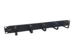 Equip Kabelmanagement-Panel 1HE mit 5 Metallhalterungen, Schwarz