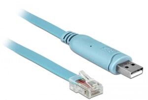 DeLOCK Adapter USB 2.0 Typ-A Stecker > 1 x Seriell RS-232 RJ45 Stecker 2,0 m blau