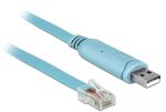 DeLOCK Adapter USB 2.0 Typ-A Stecker > 1 x Seriell RS-232 RJ45 Stecker 2,0 m blau