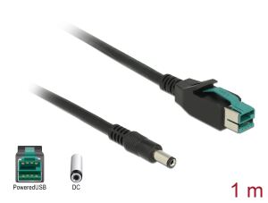 DELOCK PoweredUSB Kabel 12V St > DC 5.5x2.1mm St 1.0m