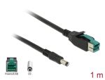 DELOCK PoweredUSB Kabel 12V St > DC 5.5x2.1mm St 1.0m
