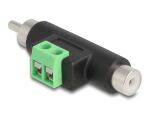 DeLOCK Cinch Stecker und Cinch Buchse zu Terminalblock Adapter