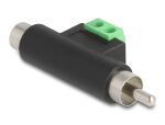 DeLOCK Cinch Stecker und Cinch Buchse zu Terminalblock Adapter