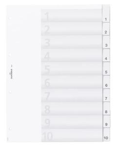 Durable 6821-19 Numerischer Registerindex Transparent