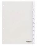 Durable 6821-19 Numerischer Registerindex Transparent