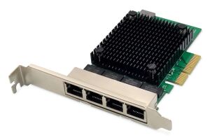 Digitus 4-Port 2,5 Gigabit Ethernet Netzwerkkarte, RJ45, PCI Express, Realtek Chipsatz