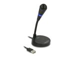 DELOCK USB-Mikrofon mit Standfuß & Touch-Mute-Taste 1.7m