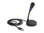 DELOCK USB-Mikrofon mit Standfuß & Touch-Mute-Taste 1.7m