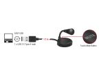 DELOCK USB-Mikrofon mit Standfuß & Touch-Mute-Taste 1.7m