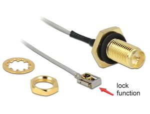 DELOCK Antennenkabel RP-SMA Buchse zum Einbau zu I-PEX