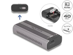 DELOCK USB Type-C 40 Gbps Gehäuse für 1 x M.2 NVMe PCIe SSD