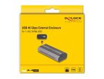 DELOCK USB Type-C 40 Gbps Gehäuse für 1 x M.2 NVMe PCIe SSD