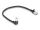 DeLOCK RJ45 Netzwerkkabel Cat.6A S/FTP Slim 90° unten gewinkelt / gerade 0,25 m schwarz