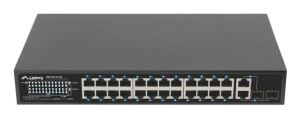 Lanberg RSFE-24P-2C-250 Netzwerk-Switch Unmanaged Gigabit Ethernet (10/100/1000) Power over Ethernet (PoE) 1U Schwarz