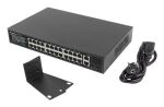 Lanberg RSFE-24P-2C-250 Netzwerk-Switch Unmanaged Gigabit Ethernet (10/100/1000) Power over Ethernet (PoE) 1U Schwarz
