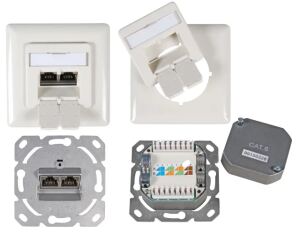 EFB Elektronik ET-25211.1V1 Steckdose 2 x RJ-45 Weiß