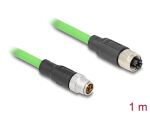 DeLOCK M12 Kabel X-kodiert 8 Pin Stecker zu Buchse PUR (TPU) 1 m