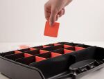DeLOCK Sortimentsbox mit 17 Fächern 320 x 255 x 60 mm orange / schwarz