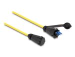 DeLOCK LWL Kabel LC Duplex zu LC Duplex mit Verschlusskappe Singlemode IP68 staub- und wasserdicht 1 m