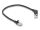 DeLOCK RJ45 Netzwerkkabel Cat.6A S/FTP Slim 90° oben gewinkelt / gerade 0,25 m schwarz