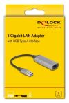 DeLOCK 81571 Kabeladapter USB Type-A RJ-45 Anthrazit