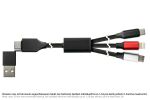 Python PY-USB001S USB Kabel 1,2 m USB A/USB C USB C/Micro-USB B/Lightning Schwarz
