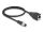 DeLOCK M12 Kabel A-kodiert 8 Pin Stecker zu RJ45 Buchse PVC 0,5 m