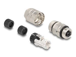 DELOCK M12 Bu 8 Pin X-kodiert feldkonfektionierbar Cat.6A