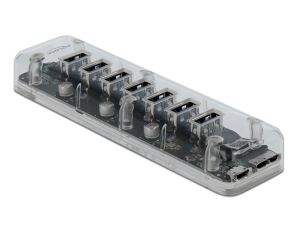 DELOCK HUB USB 3.0 7Port 2xTyp-Micro-B 7xTyp-A Bu ext trans.