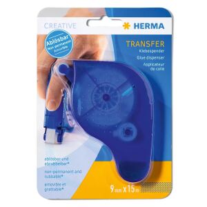 HERMA Klebespender Transfer, ablösbar, blau, 15 m