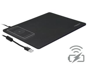 DELOCK USB Mauspad mit kabelloser Ladefunktion