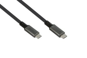 Alcasa 2402-T018A USB Kabel USB4 Gen 2x2 1,8 m USB C 20 Gbit/s 100 W Graphit