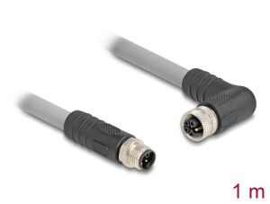DELOCK M12 Kabel L-kodiert 5 Pin ge zu Bu re gew PUR 1m