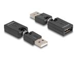 Delock Rotationsadapter USB 2.0-A Stecker zu Buchse