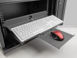 DELOCK 19" Fachboden für Tastatur und Maus 1 HE dunkelgrau