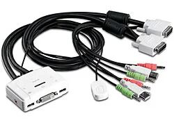 TRENDnet KVM 2-port DVI Switch mit Audio