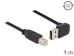DELOCK Easy-USB-Kab.2.0 A(gewink. ob/un) St -> B-St 1.0m sw