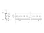 DELOCK Hutschiene 35 x 7,5 mm (19") Aluminium