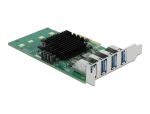 DeLOCK PCI Express x4 Karte zu 4 x extern USB 3.0 Quad Channel - Low Profile Formfaktor