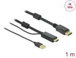DELOCK HDMI zu DisplayPort Kabel 4K 30Hz 1,0m