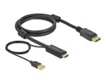 DELOCK HDMI zu DisplayPort Kabel 4K 30Hz 1,0m