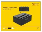 DELOCK USB Type-C Dockingstation für 4 x SATA HDD/SSD