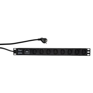 LogiLink PDU8A01 Stromverteilereinheit (PDU) 8 AC-Ausgänge 1U Schwarz