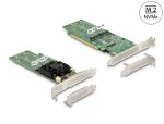 DeLOCK PCI Express x16 Karte zu 4 x intern NVMe M.2 Key M - Low Profile Formfaktor