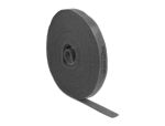 DELOCK Klettband auf Rolle L 10 m x B 15 mm grau