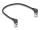 DeLOCK RJ45 Netzwerkkabel Cat.6A S/FTP Slim 90° oben / oben gewinkelt 0,25 m schwarz
