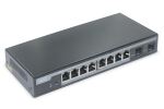 Digitus 8-Port Gigabit PoE Netzwerkswitch, Desktop, L2 managed, 2 Uplinkports, SFP, 86 W, af/at