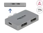 DELOCK Dual DisplayPort Adapter 4K 60 Hz und PD 3.0 Macbook
