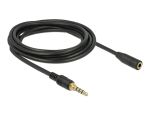 DELOCK Verlängerung Klinke 3.5mm 4Pin St > Bu 3.0m schwarz