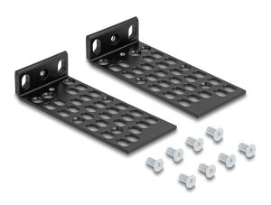 DELOCK Universelles Rack Montage Set 2 Stück schwarz